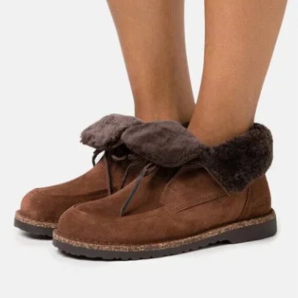 BIRKENSTOCK Bakki Suede Boots Brown Size 42 / Size 11 - 11.5 Women's - Picture 1 of 12
